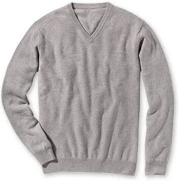 Tchibo - Cashmere-Pullover - Grau/Meliert - Gr.: 48 Kaschmir Grau 48