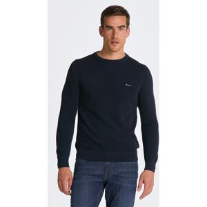 SVETR GANT COTTON PIQUE C-NECK modrá XXXL male