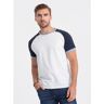 Ombre Men's cotton reglan t-shirt černá   šedá XL male