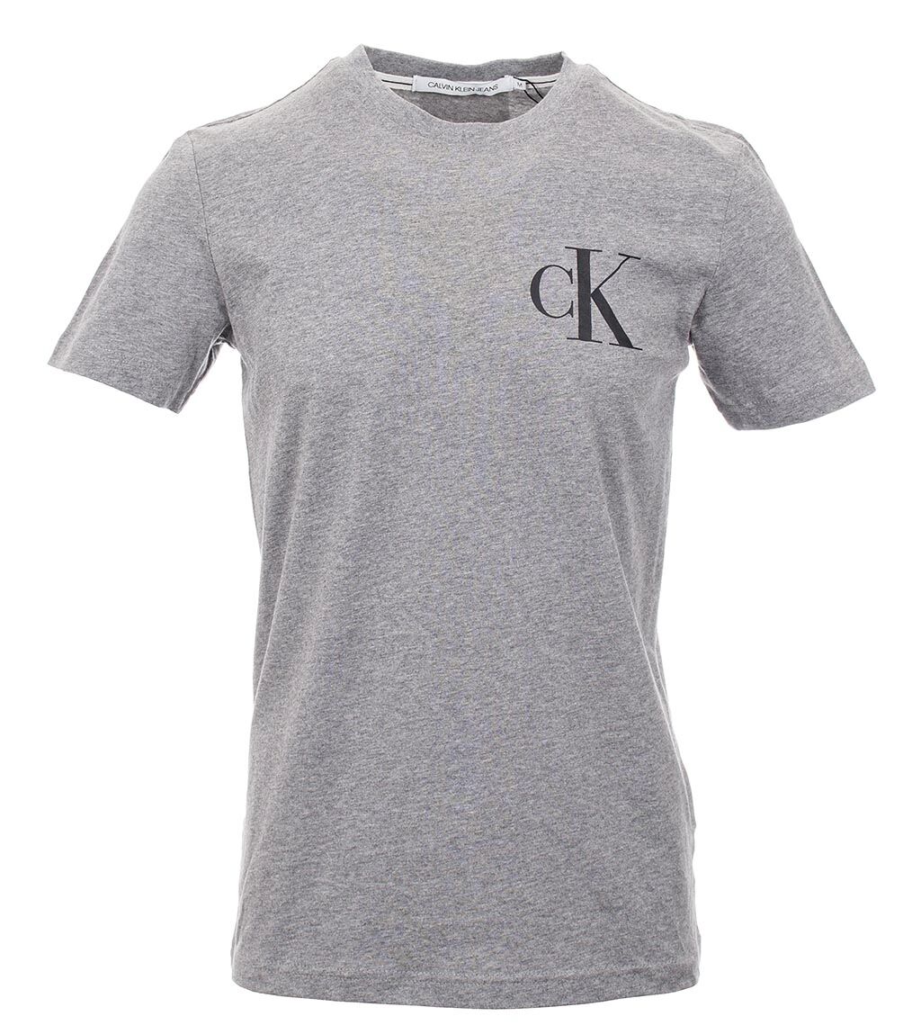 Calvin Klein pánské tričko šedé žíhané Velikost: M