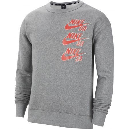 Nike MIKINA NIKE SB ICON FLEECE TRPL STK - šedá - S