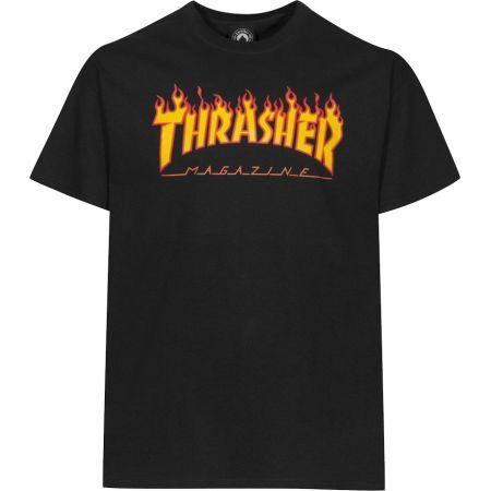 Thrasher TRIKO THRASHER FLAME SS - černá - M
