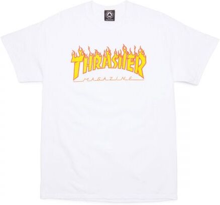 Thrasher TRIKO THRASHER FLAME SS - bílá - M