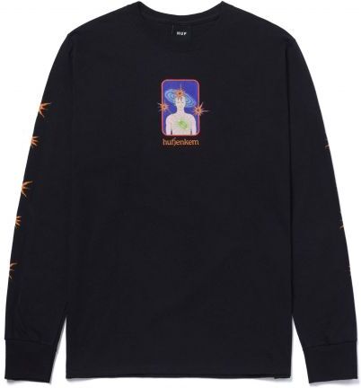 HUF TRIKO HUF x JENKEM FINAL BOSS L/S - černá - M