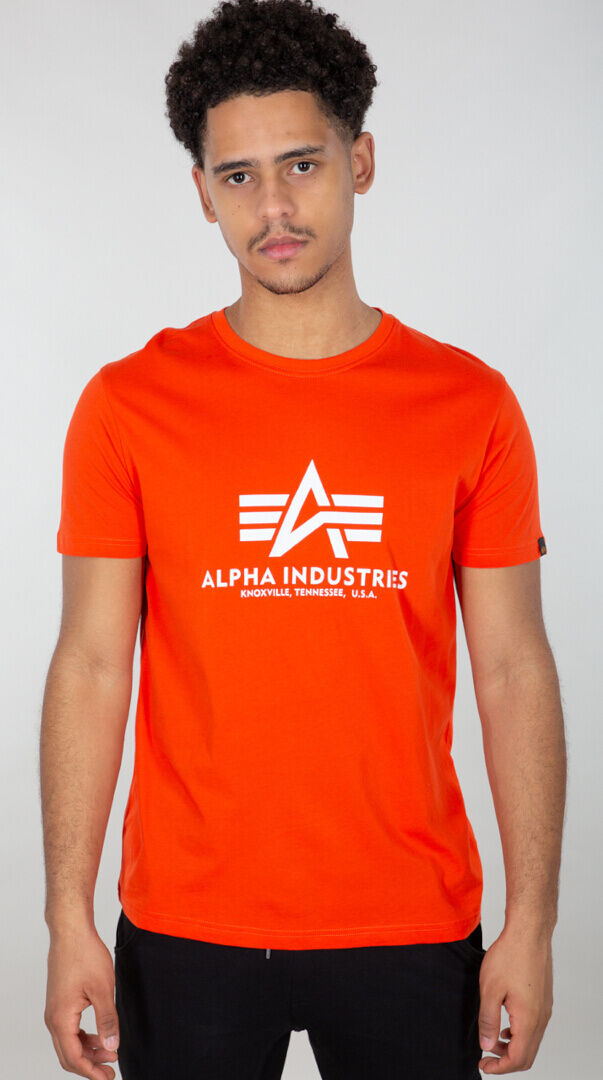 Alpha Industries Basic Tričko S Oranžová