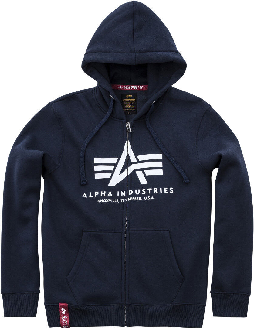 Alpha Industries Basic Mikina s kapucí XL Modrá