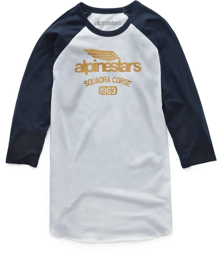 Alpinestars Winged Team Longsleeve 2XL Bílá Modrá