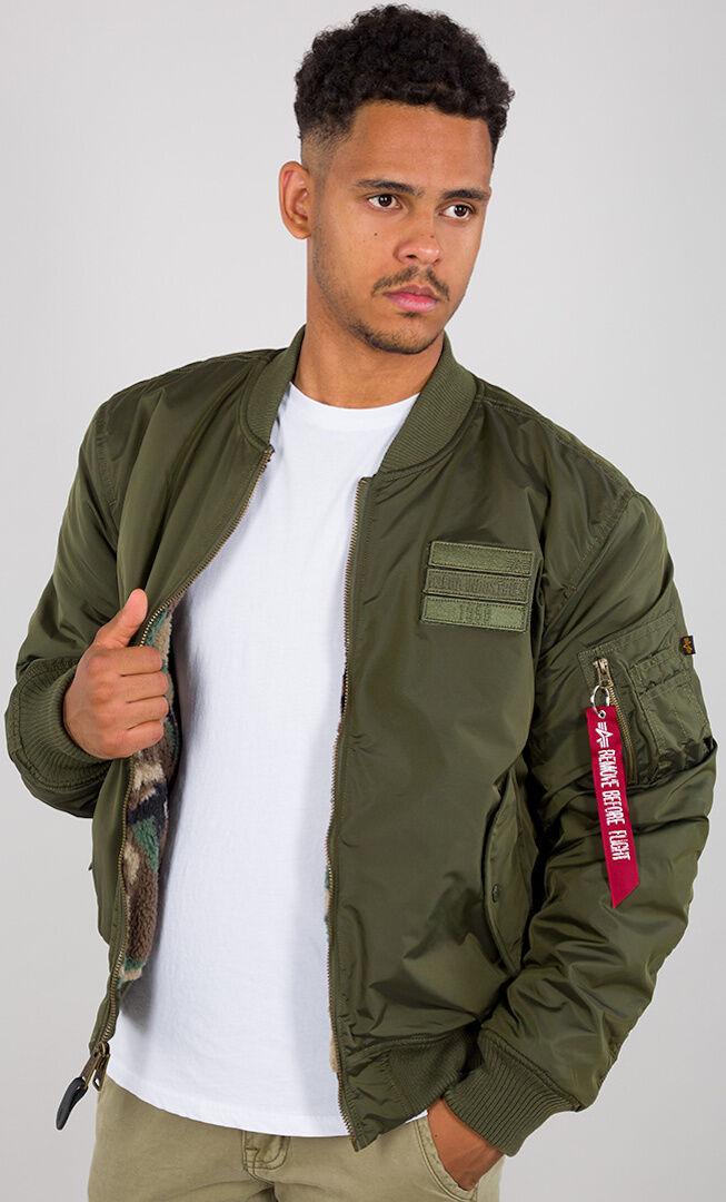 Alpha Industries MA-1 FLC Rev Bunda XL Zelená