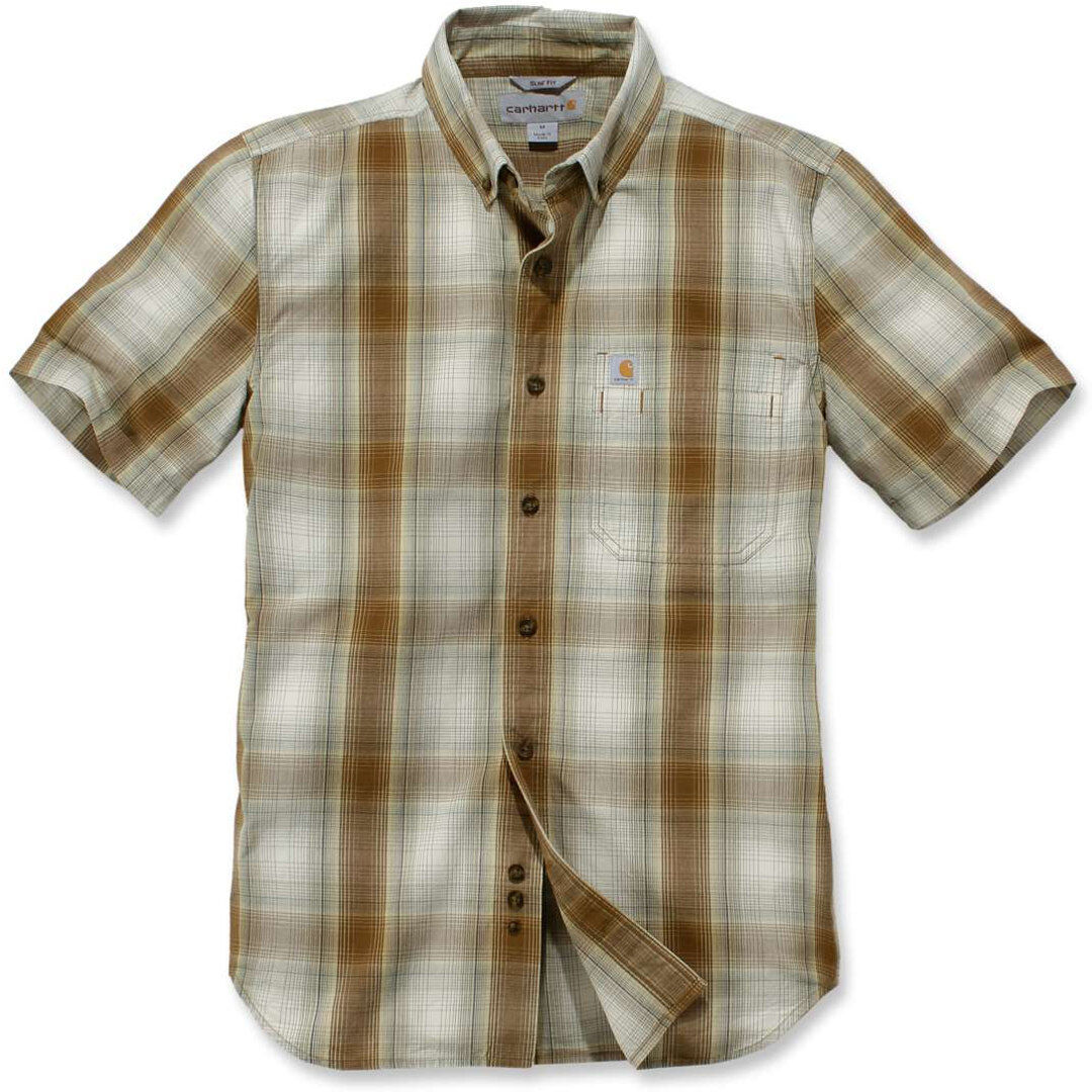 Carhartt Essential Plaid Short Sleeve košile XL Hnědá