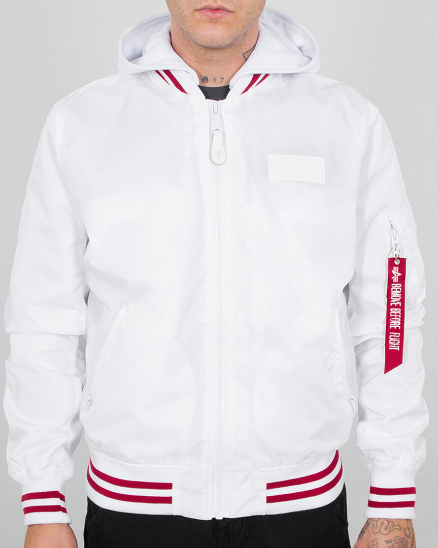 Alpha Industries MA-1 TT Hood Defense Bunda L Bílá