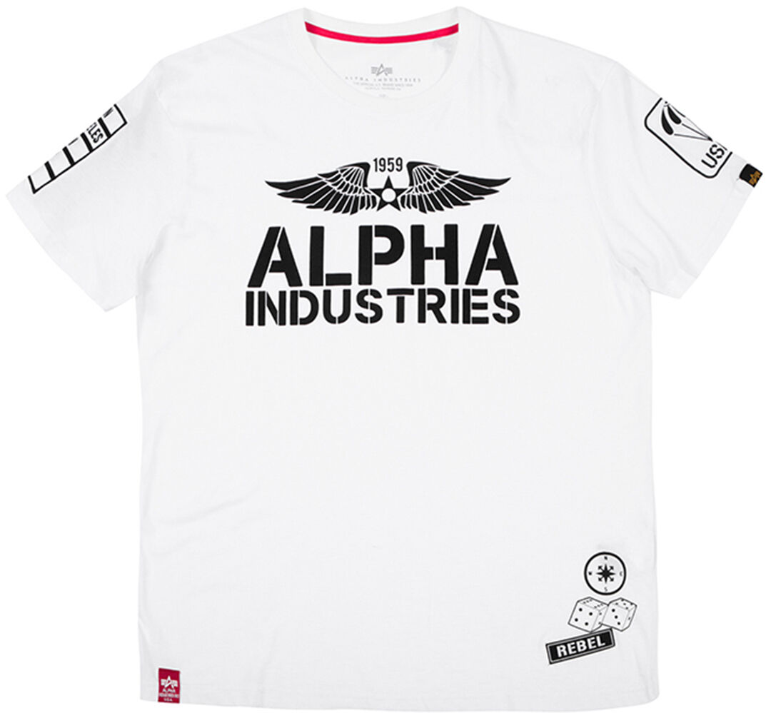 Alpha Industries Rebel T-shirt M Bílá