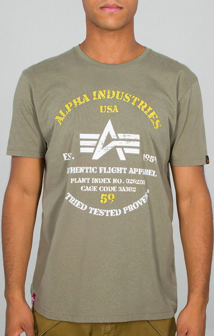 Alpha Industries Authentic Print T-shirt 2XL Zelená