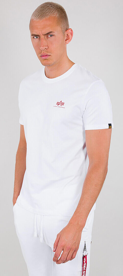 Alpha Industries Backprint T-shirt 3XL Bílá červená