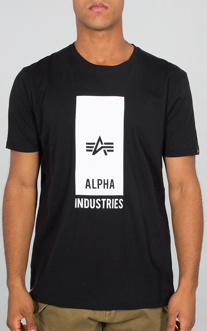 Alpha Industries Block Logo T-shirt XS Černá Bílá