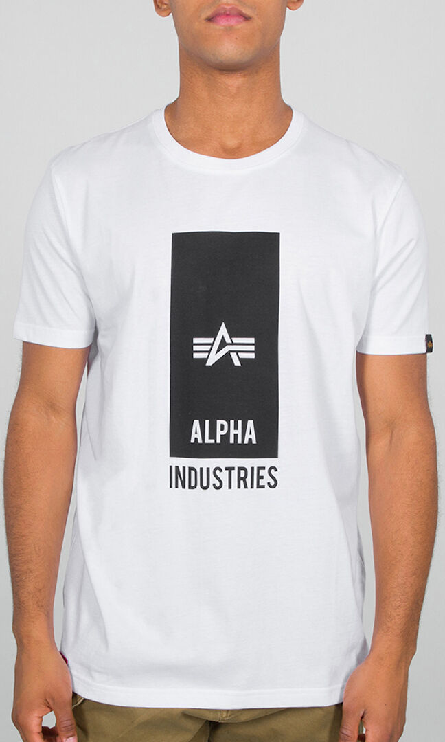 Alpha Industries Block Logo T-shirt M Černá Bílá