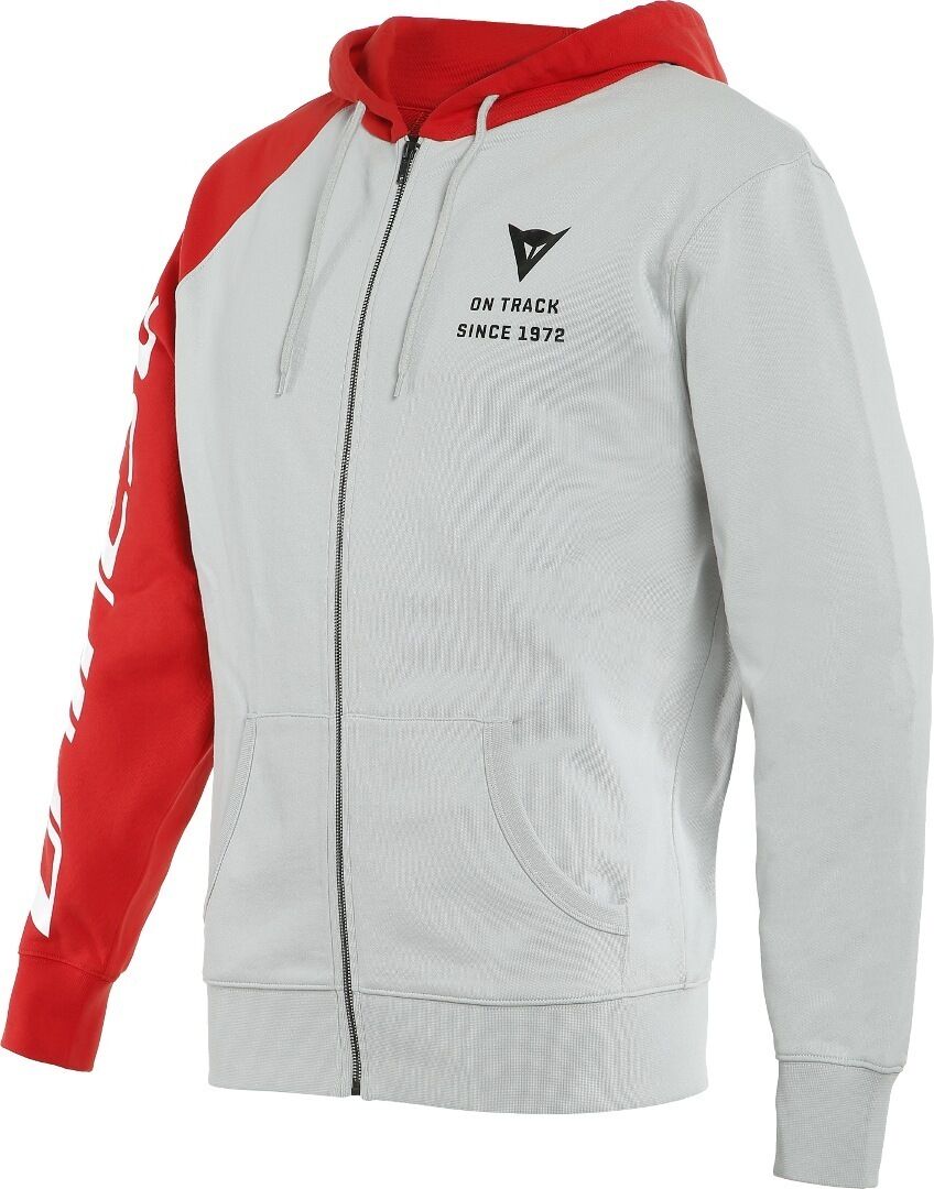 Dainese Paddock Full-Zip Hoodie 3XL Šedá červená