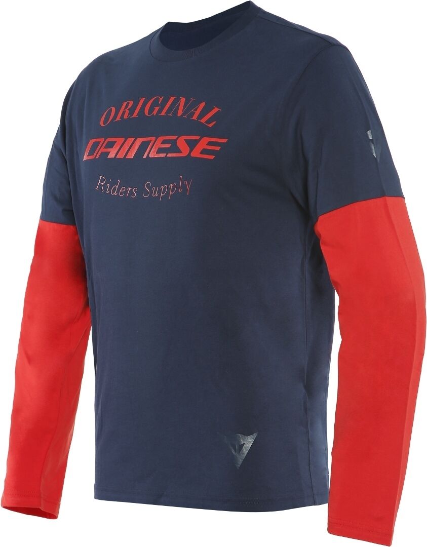 Dainese Paddock LS T-shirt 2XL červená Modrá