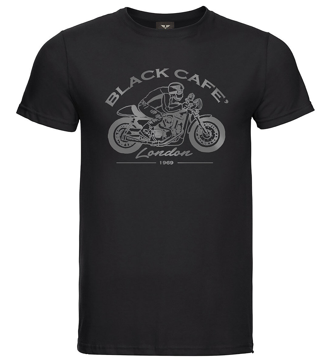 Black-Cafe London Classic Racer T-shirt 2XL Černá Šedá