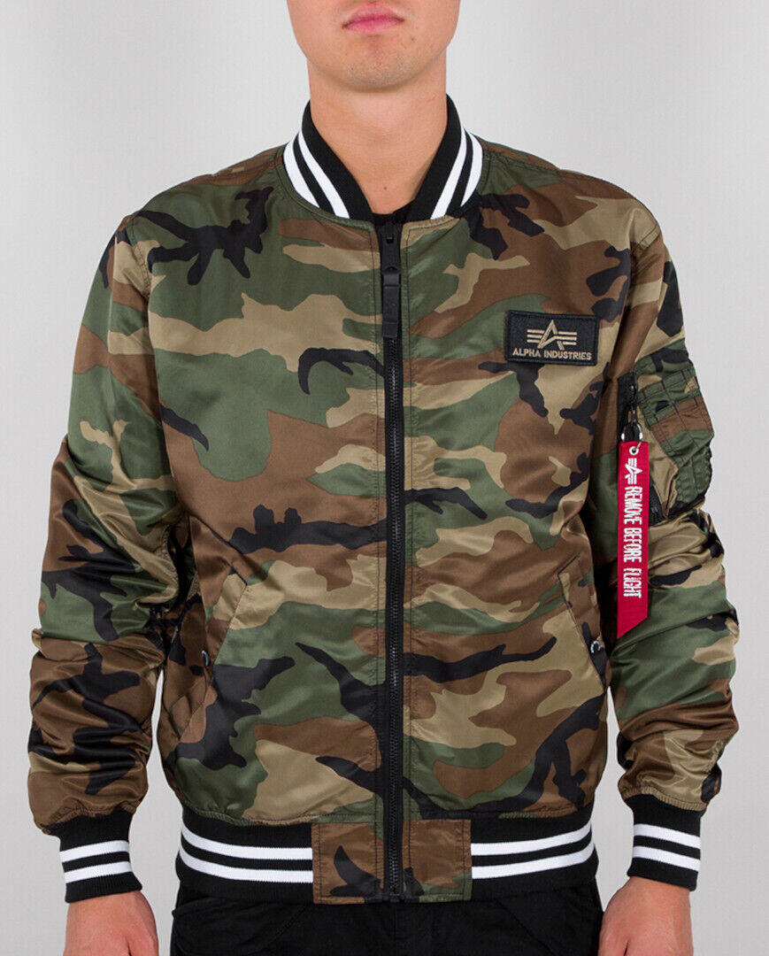 Alpha Industries MA-1 LW Bulldogs Camo Bunda S Vícebarevný