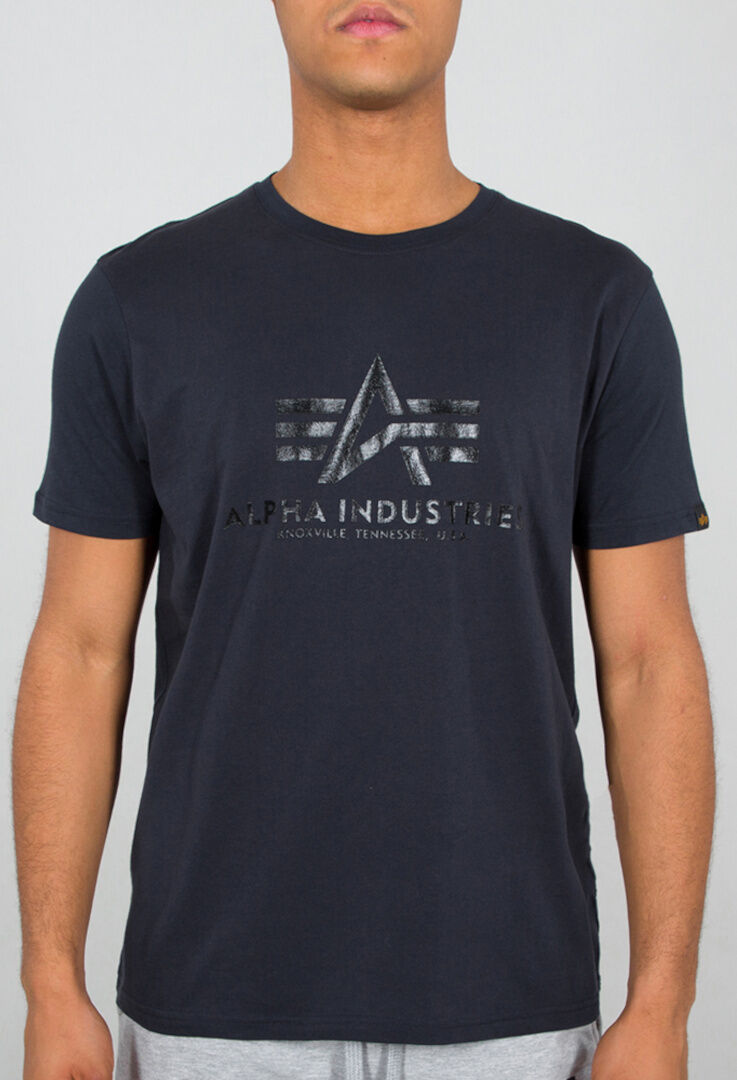 Alpha Industries Vinyl Logo T-shirt L Modrá