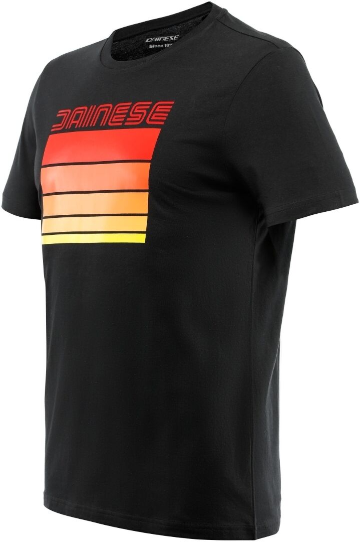 Dainese Stripes T-shirt XL Černá červená