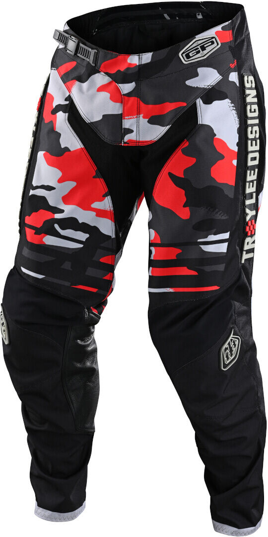 Troy Lee Designs GP Formula Camo Motocross Pants Motokrosové kalhoty 38 Černá Šedá červená