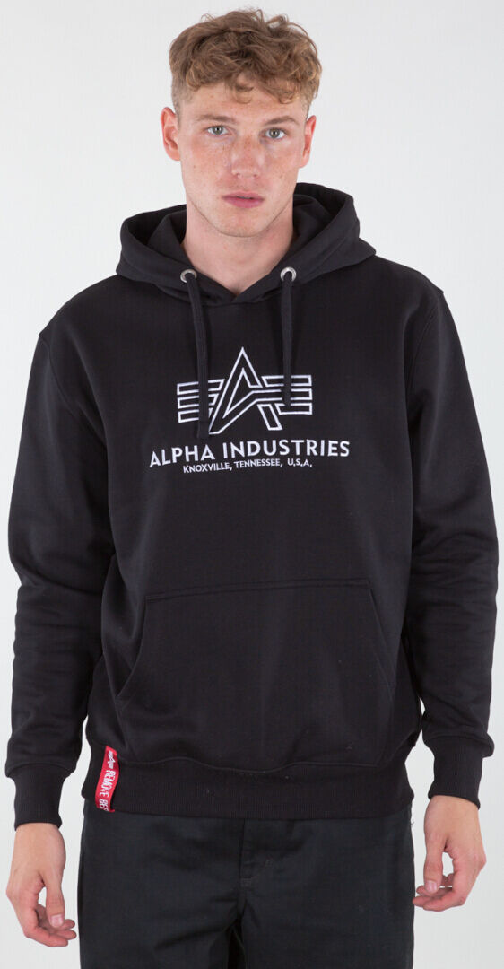 Alpha Industries Basic Embroidery Hoodie S Černá Bílá