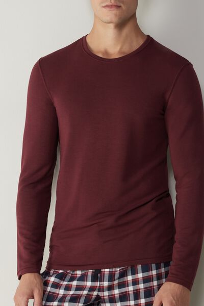 Intimissimi Long-Sleeve Modal-Cashmere Top Člověk Cervená Size XL