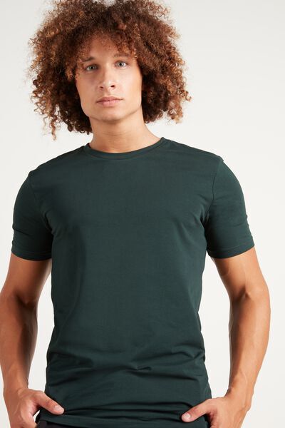 Tezenis Stretch Cotton T-shirt Člověk Zelená Größe XXL