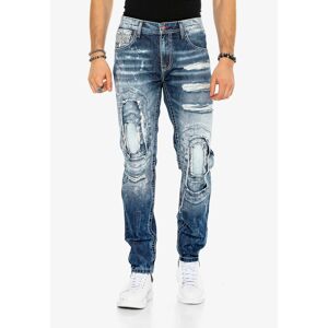Bequeme Jeans CIPO & BAXX Gr. 36, Länge 34, blau Herren Jeans im ausgefallenen Lagen-Design