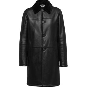 Prada sheepskin leather mid-length coat - Schwarz 48/50 Male