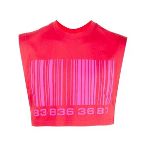 VTMNTS Cropped-Trägershirt mit Barcode-Print - Rot S/M Male