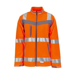 PLANAM Softshelljacke Plaline Warnschutz orange/schiefer Größe XXL