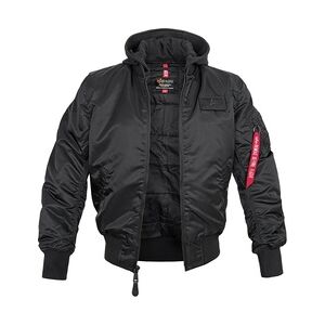 Alpha Industries MA-1 ZH Back Print Fliegerjacke black/white, Größe XXL