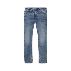 TOM TAILOR DENIM Herren Piers Slim Jeans, blau, Logo Print, Gr. 33/32