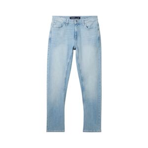 TOM TAILOR Herren Regular Tapered Jeans mit recycelter Baumwolle, blau, Uni, Gr. 38/32