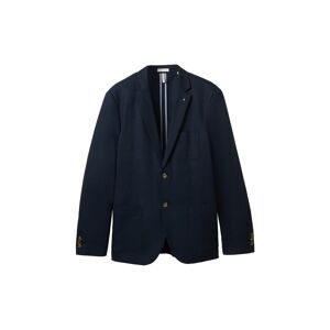 TOM TAILOR Herren Blazer mit Leinen, blau, Uni, Gr. 52