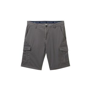 TOM TAILOR Herren Regular Cargoshorts, schwarz, Uni, Gr. 36