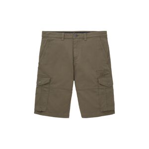 TOM TAILOR Herren Cargo Shorts, grün, Uni, Gr. 31