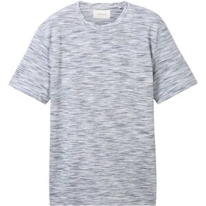 TOM TAILOR Herren T-Shirt in Melange Optik, blau, Melange Optik, Gr. XXXL