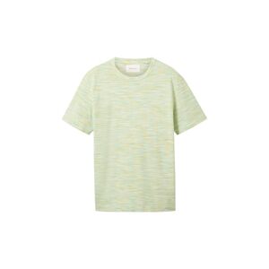TOM TAILOR Herren T-Shirt in Melange Optik, grün, Melange Optik, Gr. XXXL