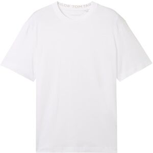 TOM TAILOR Herren COOLMAX® Basic T-Shirt, weiß, Uni, Gr. L