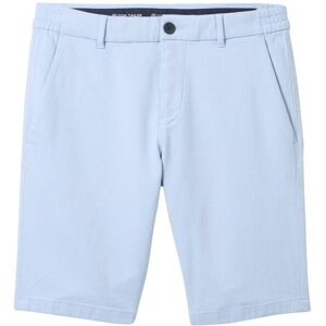 TOM TAILOR Herren Travis Slim Chino Shorts, blau, Fischgrät, Gr. 30