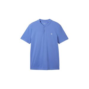 TOM TAILOR DENIM Herren Basic Poloshirt mit Bomberkragen, blau, Uni, Gr. XXL