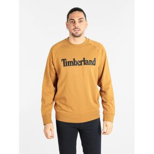 Timberland TB0A2FED Herren-Sweatshirt aus Baumwolle mit Schriftzug Sweatjacken Herren Gelb Größe XL