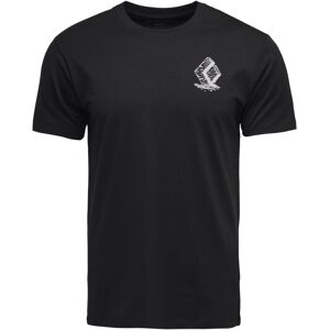 Black Diamond Entspanntes weiches Herren Bio-Baumwoll Rückenprint T-Shirt. Farbe: Schwarz / Größe: S