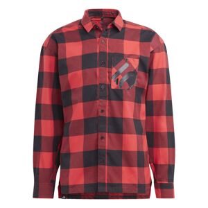 adidas Five Ten Flannel Shirt Kariert / Rot, Herren Langarm-Hemden, Größe L - Farbe Red - Black
