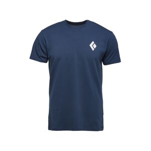 Black Diamond Weiches Herren Bio-Baumwoll Rückenprint Logo T-Shirt. Farbe: Blau / Größe: M