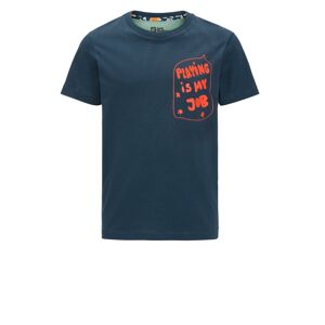 Jack Wolfskin Farbenfrohes atmungsaktives Kinder Bio-Baumwoll T-Shirt. Farbe: Farbeblock / Blau / Grün / Größe: 104