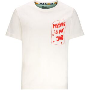 Jack Wolfskin Farbenfrohes atmungsaktives Kinder Bio-Baumwoll T-Shirt. Farbe: Farbeblock / Grün / Weiß / Größe: 92